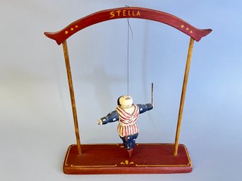 Wolf Creek Folk Art Wood Stella The Acrobat