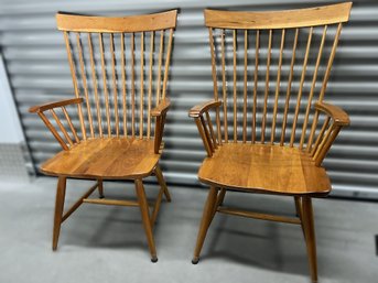 Pair Of Pompanoosuc Mills Mason Dining Chairs In Natural Cherry