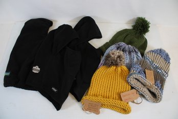 Mixed Lot Of Ski Masks And Beanie Hats - A Couple Handmade