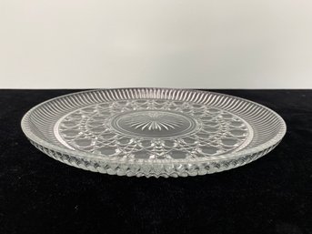 Vintage Federal Glass Windsor Button Clear Dinner Plate