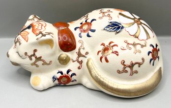 Handpainted Japanese Porcelain Cat By Sadek