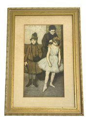 Vintage Print-Edgar Degas 'The Mante Family' Matted And Framed