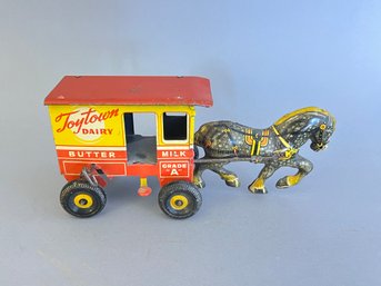 Marx Toytown Dairy Tin Litho Toy Truck