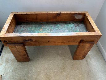 Wood Frame Planter Box Window Bench.