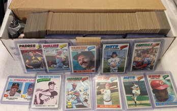 Large Lot Of 1977 Topps Baseball Cards Loaded With Stars And Hall Of Famers