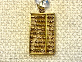 Abacus Charm, 14 K Gold