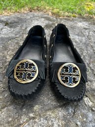 Tory Burch Black Suede Flats Size 7 M