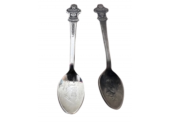 Pair Of Vintage Rolex Souvenir Collectors Spoons