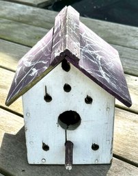 Vintage Handmade Wood Birdhouse.