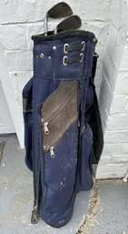 Navy Golf Bag And Two Clubs (big Bertha A-wedge And Hornet S-wedge)