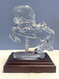 1997 Waterford Society Private Collection- Legends & Lore- The Carousel Horse On Wood Base With COA