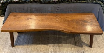 Asymmetrical Wood Bench