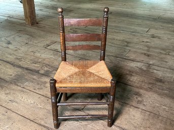 Vintage Rush Seat Wooden Chair