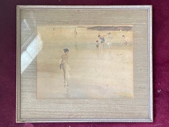 A Vintage Framed Print, Bomborg Gold Sands