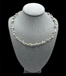 Vintage Sterling Silver Ball Strung Choker Necklace