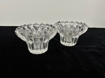 Cut Glass Candle Stick Holders