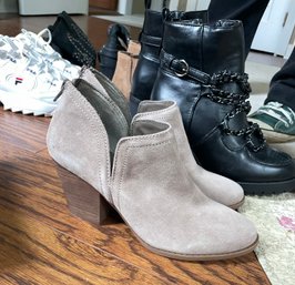 VTG Suede/Leather Carlos Santana Brand Booties Size 7