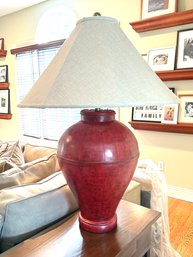 Large Crimson Table Lamp