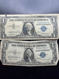 2 $1 Silver Certificates 1957, 1935-H
