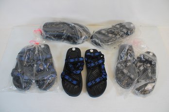 Lot Of Five New Pairs Of Mixed Sized Sandal's