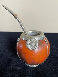 Argentina Yerba Mate Gourd Cup With Straw