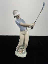 Lladro Man Golfing Figurine