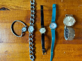 Lot Of 5 Watches Both Ladies And Mens