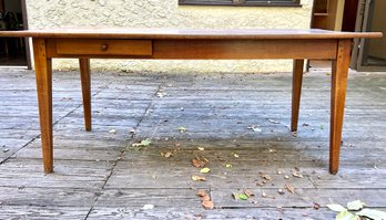 Antique Farm Table With Drawer & Extension