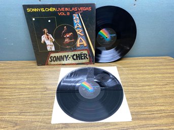 SONNY & CHER. LIVE IN LAS VEGAS VOL. 2 On 1973 MCA Records Stereo. Double LP Record.