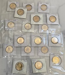 Eighteen Sacagawea Dollar Coins