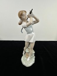 Lladro Woman Golfing Figurine