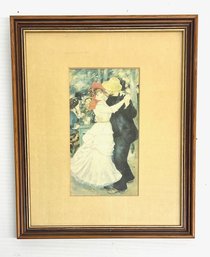 Vintage Print-Renoir 'Dance At Bougival' Matted And Framed