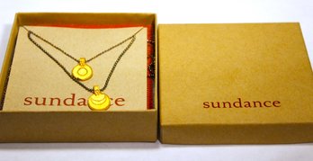 Designer Sterling Silver Necklace By Satya W Gilded Coin Pendants