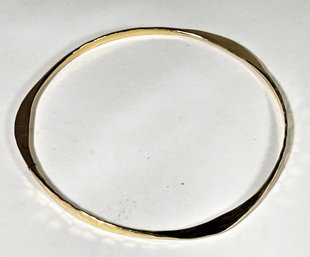 14K Gold Hand Wrought Crafted Bangle Bracelet 5.76 Grams (tested)