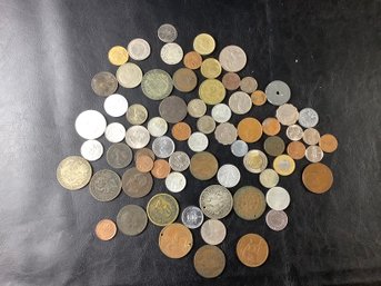 Bunch Of Foreign Coins (not Looked Thru)