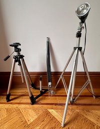 Velbon Camera Tripod, Small Portable Tripod, Rokunar Light Stand & Lighting Umbrella