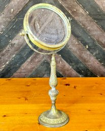 Vintage Shabby Chic Victorian Vanity Mirro Standing  OnBrass Base