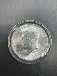 1964 Uncirculated Kennedy 90 Silver Half Dollar