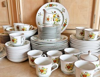 A Dinner Service For 10 Plus Extras And Serving Pieces - The Couture Collection Pavillion Pattern By Mikasa