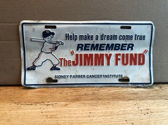 Jimmy Fund Vanity Plate 1979