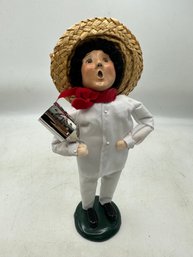 Byers Choice Carolers Child With Straw Hat ~ 1997 ~