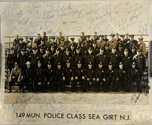 Vintage Police Class Sea Girt NJ Autographed Photo