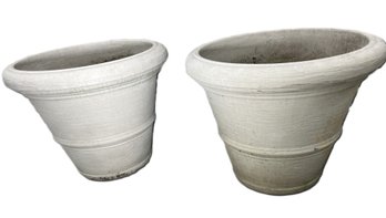 Pair Of Large Composite Planters