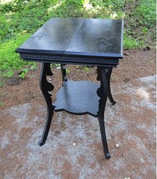 Oak Victorian Era Parlor Table In Black