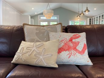 Sea Life And Coastal Vibe Throw Pillows