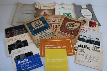 Miscellaneous Lot Of Assorted Manuals And Instructions For Cameras & Retouching