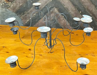 28' Twisted Metal Wire Table Top 10 Candle Candelabra Candle Holder