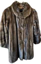 A Vintage Brown Maximilian Mink Fur Coat - Size S