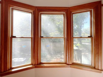 An Andersen Thermopane Bow Window Set - 3 Windows - 1 Of 3