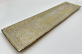 Large Centerpiece Metal Tray With Glass Beads Purchased At Breakers Hotel, Palm Beach